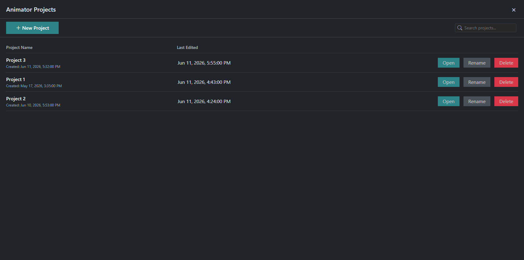 Project List