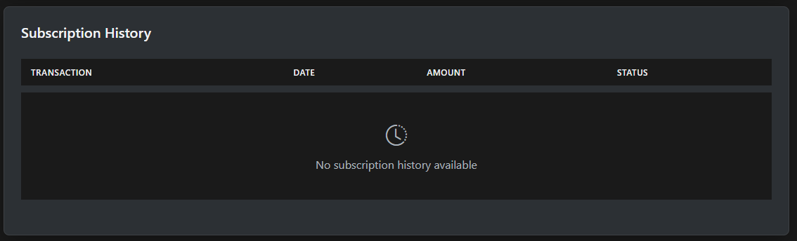 Subscription History