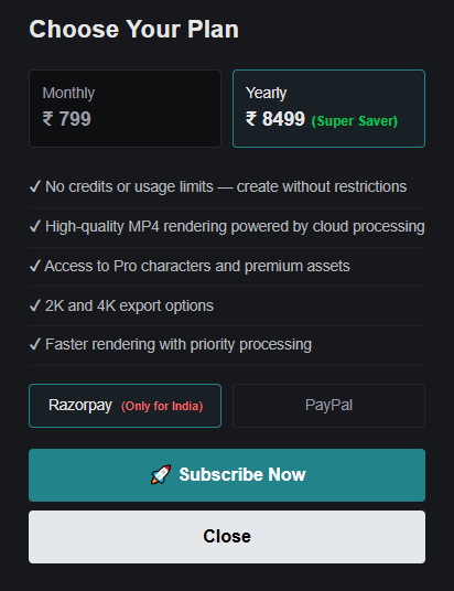 Subscription Plan